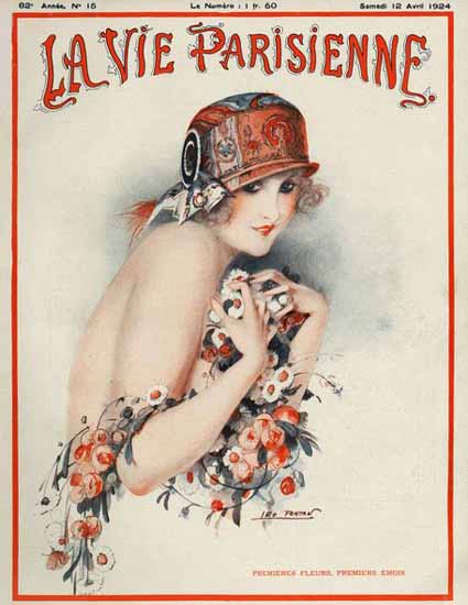 Roaring 1920s La Vie Parisienne 1924 Premiers Emois | Roaring 1920s Ad Art and Magazine Cover Art