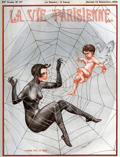 Roaring 1920s La Vie Parisienne 1925 L Amour Pris | Roaring 1920s Ad Art and Magazine Cover Art