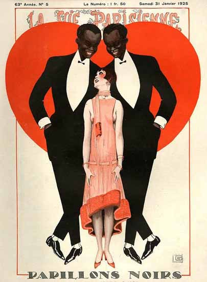 Roaring 1920s La Vie Parisienne 1925 Papillons Noirs | Roaring 1920s Ad Art and Magazine Cover Art