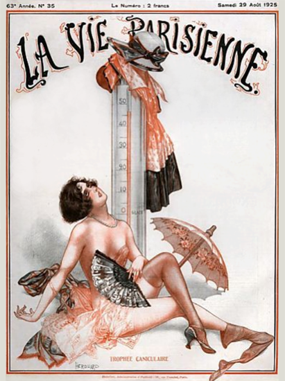 Roaring 1920s La Vie Parisienne 1925 Trophee Caniculaire | Roaring 1920s Ad Art and Magazine Cover Art