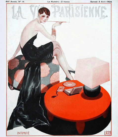 Roaring 1920s La Vie Parisienne 1926 Intimite Georges Leonnec | Roaring 1920s Ad Art and Magazine Cover Art