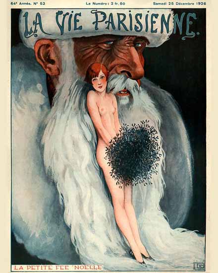 Roaring 1920s La Vie Parisienne 1926 La Petite Fee Noelle | Roaring 1920s Ad Art and Magazine Cover Art