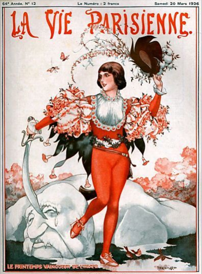 Roaring 1920s La Vie Parisienne 1926 Le Printemps | Roaring 1920s Ad Art and Magazine Cover Art