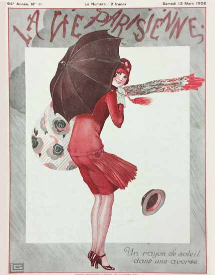 Roaring 1920s La Vie Parisienne 1926 Rayon De Soleil Georges Leonnec | Roaring 1920s Ad Art and Magazine Cover Art