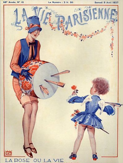 Roaring 1920s La Vie Parisienne 1927 La Rose Ou La Vie | Roaring 1920s Ad Art and Magazine Cover Art