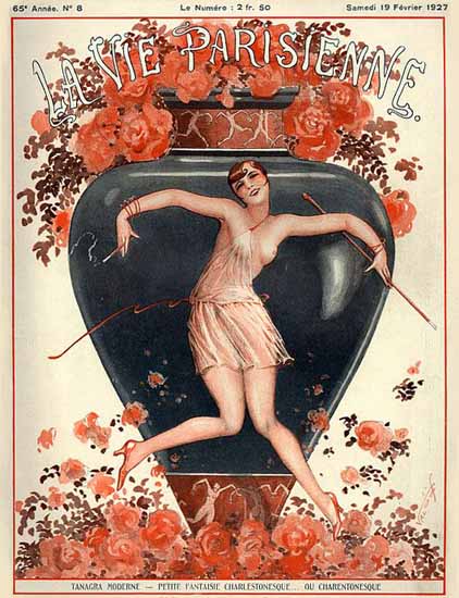 Roaring 1920s La Vie Parisienne 1927 Tanagra Moderne | Roaring 1920s Ad Art and Magazine Cover Art