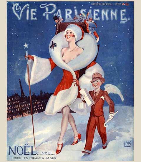 Roaring 1920s La Vie Parisienne 1928 Pour Les Enfants Sages | Roaring 1920s Ad Art and Magazine Cover Art