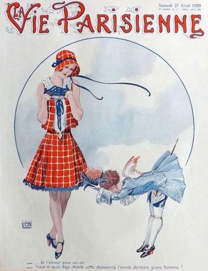 Roaring 1920s La Vie Parisienne 1929 Avril 27 Georges Leonnec | Roaring 1920s Ad Art and Magazine Cover Art