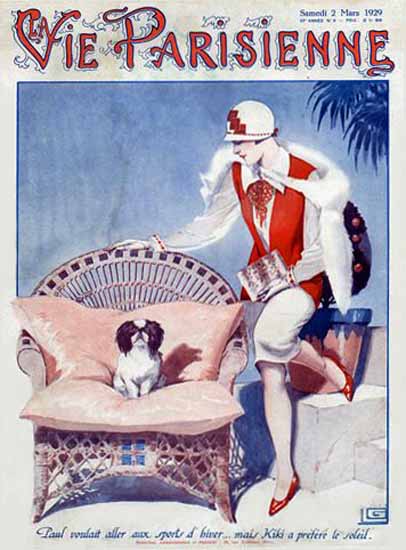 Roaring 1920s La Vie Parisienne 1929 Kiki Georges Leonnec | Roaring 1920s Ad Art and Magazine Cover Art