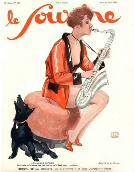 Roaring 1920s Le Sourire 1929 Les Beaux Espoirs | Roaring 1920s Ad Art and Magazine Cover Art