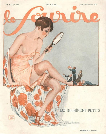 Roaring 1920s Le Sourire Magazine 1927 Les Infiniment Petits | Roaring 1920s Ad Art and Magazine Cover Art