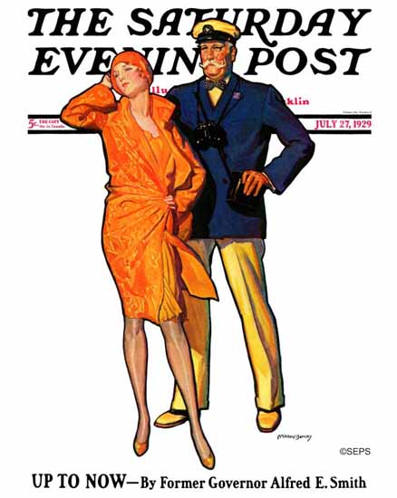 Roaring 1920s McClelland Barclay Saturday Evening Post Now 1929_07_27 | Roaring 1920s Ad Art and Magazine Cover Art