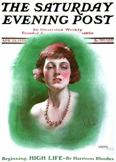 Roaring 1920s Neysa McMein Saturday Evening Post 1920_04_24 | Roaring 1920s Ad Art and Magazine Cover Art