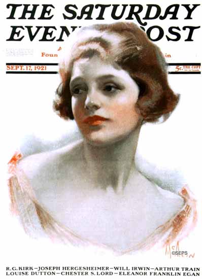 Roaring 1920s Neysa McMein Saturday Evening Post 1921_09_17 | Roaring 1920s Ad Art and Magazine Cover Art