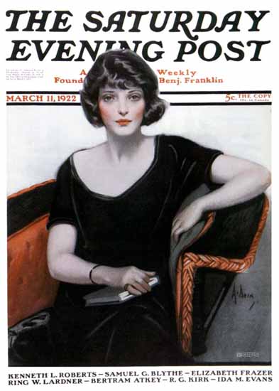 Roaring 1920s Neysa McMein Saturday Evening Post 1922_03_11 | Roaring 1920s Ad Art and Magazine Cover Art