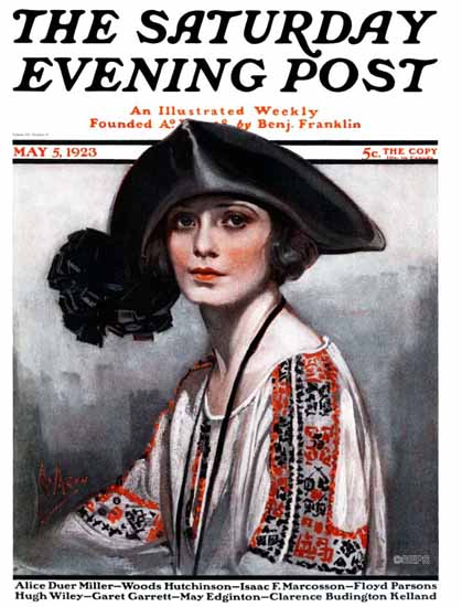 Roaring 1920s Neysa McMein Saturday Evening Post 1923_05_05 | Roaring 1920s Ad Art and Magazine Cover Art