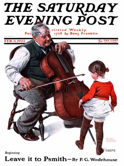 Roaring 1920s Norman Rockwell Saturday Evening Post 1923_02_03 | Roaring 1920s Ad Art and Magazine Cover Art