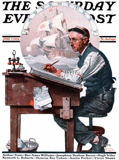 Roaring 1920s Norman Rockwell Saturday Evening Post 1924_06_07 | Roaring 1920s Ad Art and Magazine Cover Art