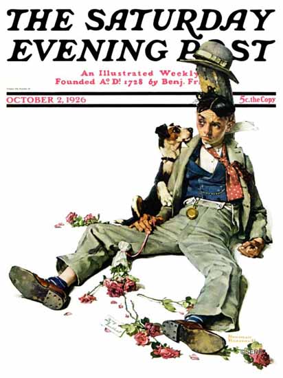 Roaring 1920s Norman Rockwell Saturday Evening Post 1926_10_02 | Roaring 1920s Ad Art and Magazine Cover Art