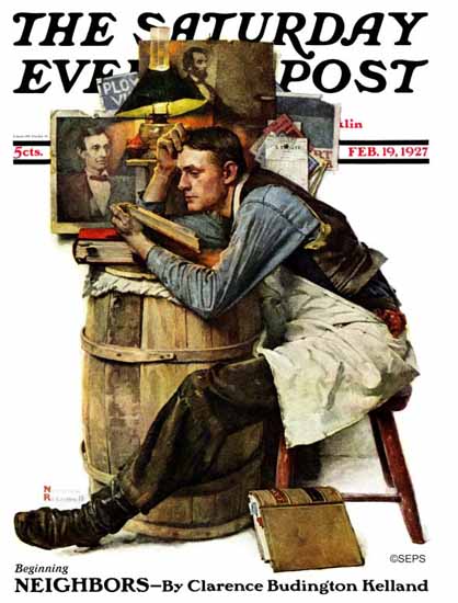 Roaring 1920s Norman Rockwell Saturday Evening Post 1927_02_19 | Roaring 1920s Ad Art and Magazine Cover Art