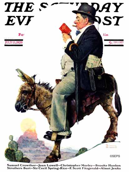 Roaring 1920s Norman Rockwell Saturday Evening Post 1929_07_13 | Roaring 1920s Ad Art and Magazine Cover Art