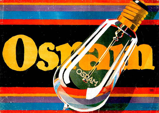 Roaring 1920s Osram Glühbirnen Bulbs Lucian Bernhard 1920 | Roaring 1920s Ad Art and Magazine Cover Art