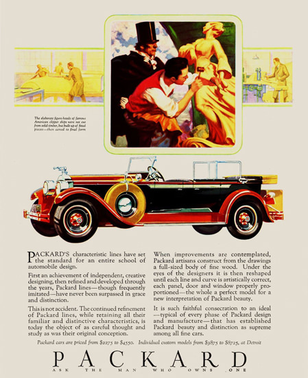 Roaring 1920s Packard Eight Phaeton 1928 | Roaring 1920s Ad Art and Magazine Cover Art