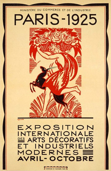 Roaring 1920s Paris 1925 Exposition Int Des Arts Decoratives | Roaring 1920s Ad Art and Magazine Cover Art