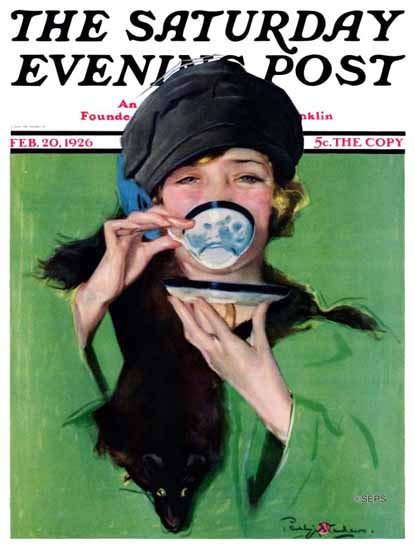 Roaring 1920s Penrhyn Stanlaws Artist Saturday Evening Post 1926_02_20 | Roaring 1920s Ad Art and Magazine Cover Art