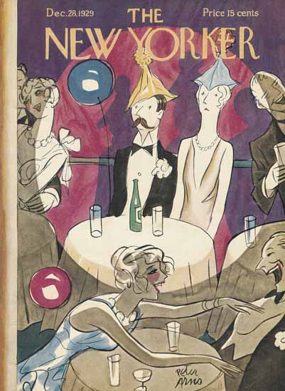 Roaring 1920s Peter Arno The New Yorker 1929_12_28 Copyright | Roaring 1920s Ad Art and Magazine Cover Art