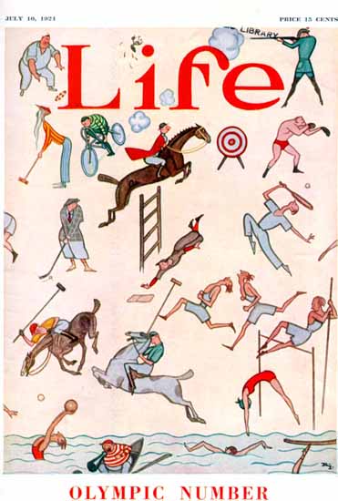 Roaring 1920s Rea Irvin Life Humor Magazine 1924-07-10 Copyright | Roaring 1920s Ad Art and Magazine Cover Art