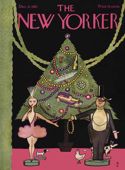 Roaring 1920s Rea Irvin The New Yorker 1925_12_12 Copyright | Roaring 1920s Ad Art and Magazine Cover Art