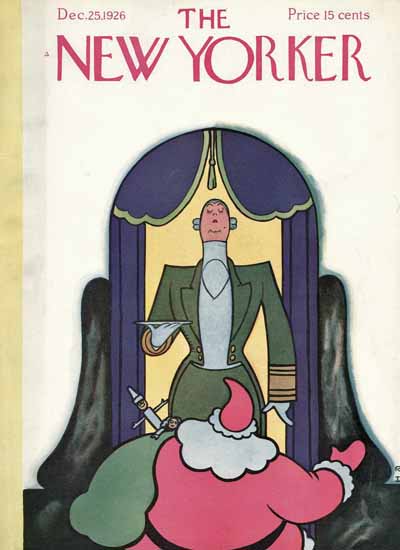 Roaring 1920s Rea Irvin The New Yorker 1926_12_25 Copyright | Roaring 1920s Ad Art and Magazine Cover Art