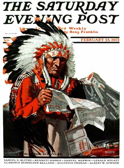 Roaring 1920s Remington Schuyler Saturday Evening Post 1922_02_25 | Roaring 1920s Ad Art and Magazine Cover Art