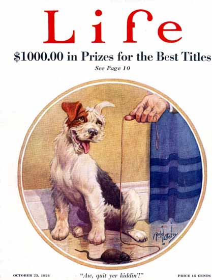 Roaring 1920s Robert L Dickey Life Magazine 1924-10-23 Copyright | Roaring 1920s Ad Art and Magazine Cover Art