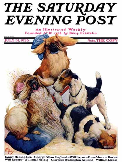 Roaring 1920s Robert L Dickey Saturday Eve Post Dogs Life 1926_07_31 | Roaring 1920s Ad Art and Magazine Cover Art