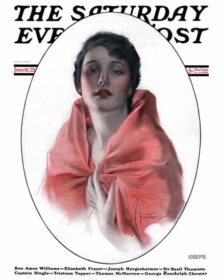 Roaring 1920s Rolf Armstrong Saturday Evening Post 1923_06_16 | Roaring 1920s Ad Art and Magazine Cover Art