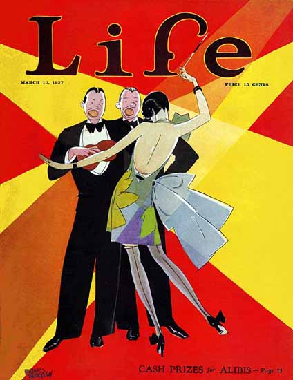 Roaring 1920s Russell Patterson Life Cover Alibis 1927-03-10 Copyright | Roaring 1920s Ad Art and Magazine Cover Art