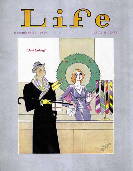 Roaring 1920s Russell Patterson Life Magazine 1929-12-20 Copyright | Roaring 1920s Ad Art and Magazine Cover Art