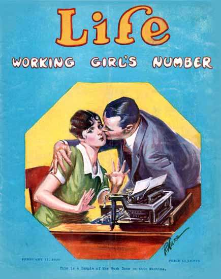 Roaring 1920s Sample of the Work Life Magazine 1926-02-11 Copyright | Roaring 1920s Ad Art and Magazine Cover Art