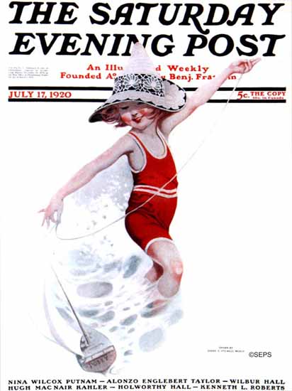 Roaring 1920s Sarah Stilwell-Weber Saturday Evening Post 1920_07_17 | Roaring 1920s Ad Art and Magazine Cover Art