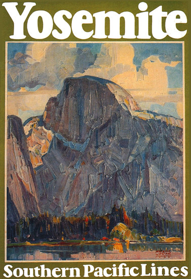 Roaring 1920s Southern Pacific Lines Yosemite 1926 | Roaring 1920s Ad Art and Magazine Cover Art