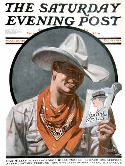 Roaring 1920s Tom Webb Saturday Evening Post Spring 1922_03_25 | Roaring 1920s Ad Art and Magazine Cover Art