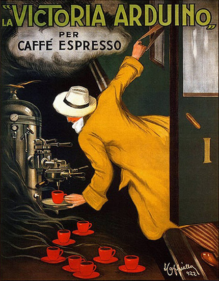 Roaring 1920s Victoria Arduino Per Caffe Espresso 1922 | Roaring 1920s Ad Art and Magazine Cover Art