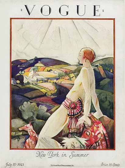 Roaring 1920s Vogue Cover 1923-07-15 Copyright | Roaring 1920s Ad Art and Magazine Cover Art