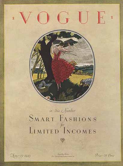 Roaring 1920s Vogue Magazine Cover 1923-05-15 Copyright | Roaring 1920s Ad Art and Magazine Cover Art