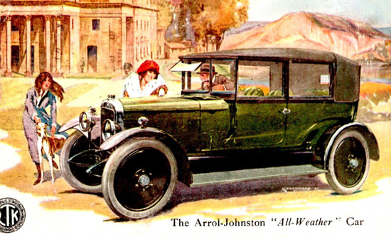 Roaring Twenties 1920s Arrol Johnston All Weather Car 1920 | Roaring 1920s Ad Art and Magazine Cover Art