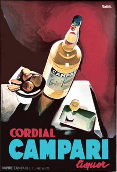 Roaring Twenties 1920s Campari Liquor Cordial 1926 | Roaring 1920s Ad Art and Magazine Cover Art