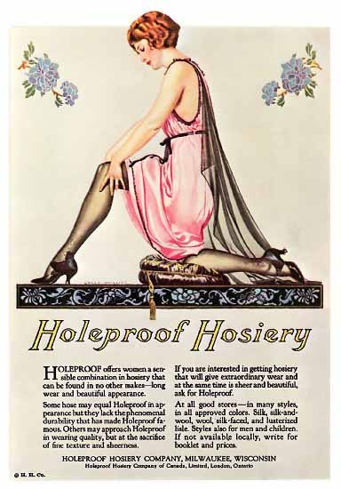 Roaring Twenties 1920s Coles Phillips Holeproof Hosiery Co 1922 | Roaring 1920s Ad Art and Magazine Cover Art