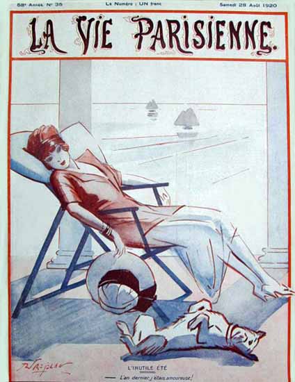 Roaring Twenties 1920s La Vie Parisienne 1920 L Inutile Ete | Roaring 1920s Ad Art and Magazine Cover Art